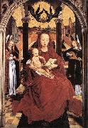 Hans Memling Virgin and Child Enthroned with two Musical Angels France oil painting artist